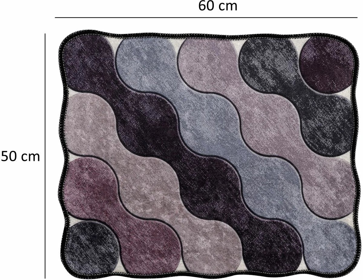 Set tapetash për banjo (2 copë), Mijölnir, rrethore, ngjyrë vjollcë