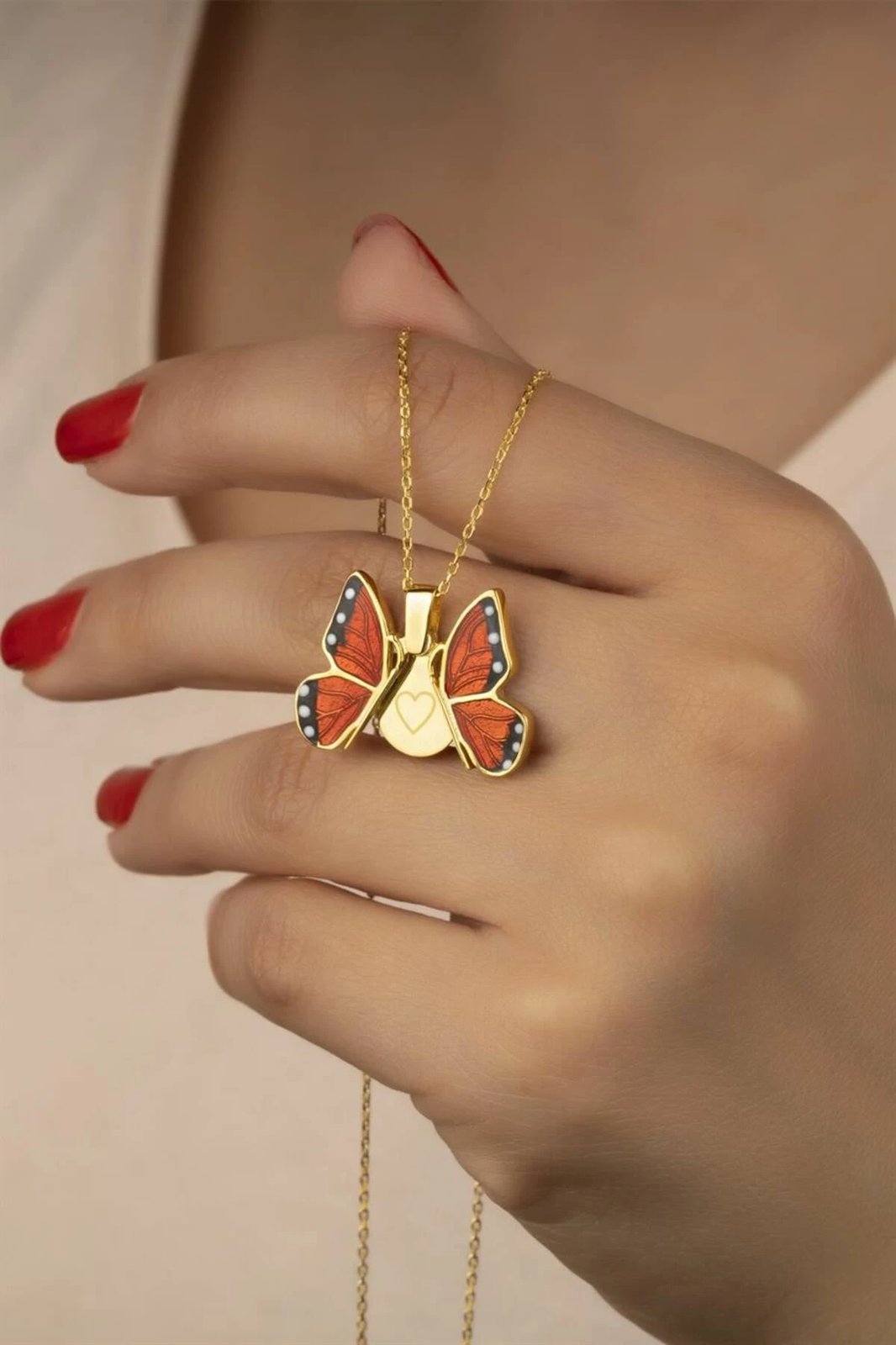 Qafore argjendi me flutur, ngjyrë ari, Jumeon, KLBKKLY563