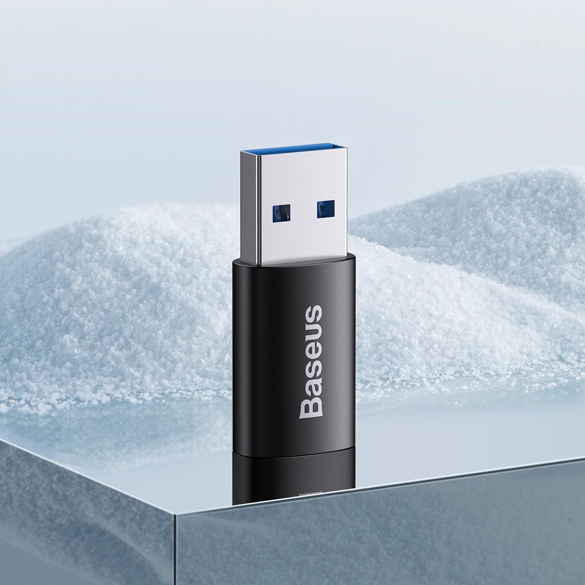 Adapter USB 3.1 OTG Baseus Ingenuity Series, USB-A në USB-C, i zi