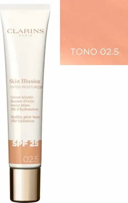 Fondatinë Clarins Skin Illusion Tinted Moisturizer SPF25 02.5, 40ml