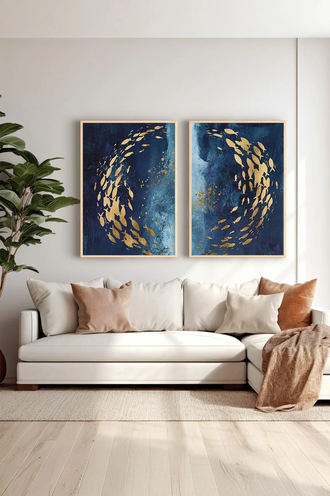 Pikturë dekorative me kornizë (2 copa), Wallity, Ersy2Lımodel5-Ahsap