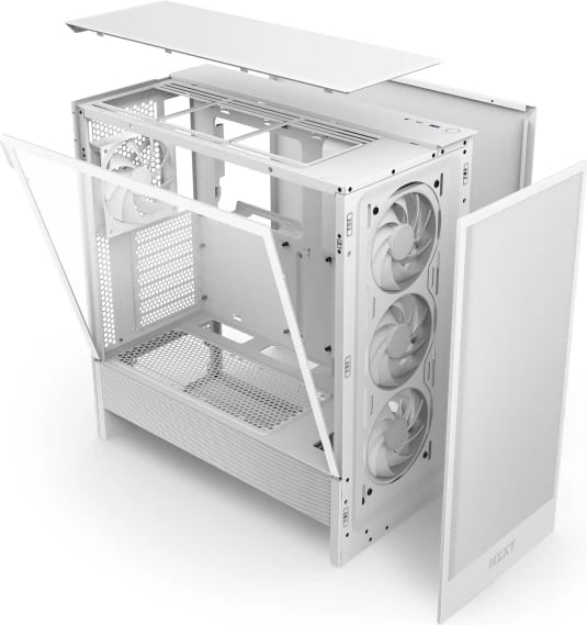 Kasë kompjuteri NZXT H5 Flow RGB (CC-H52FW-R1), e bardhë