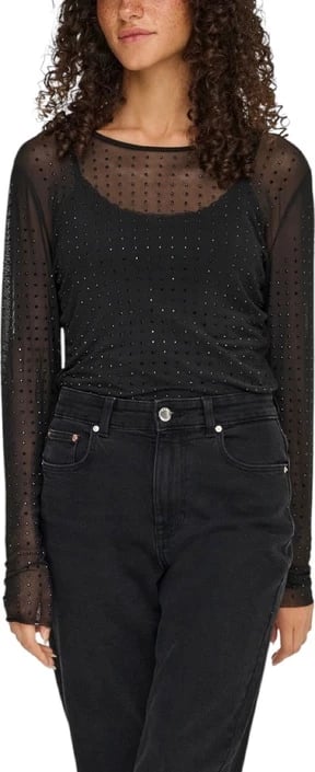 Maicë me mëngë të gjata Only për femra, e zezë