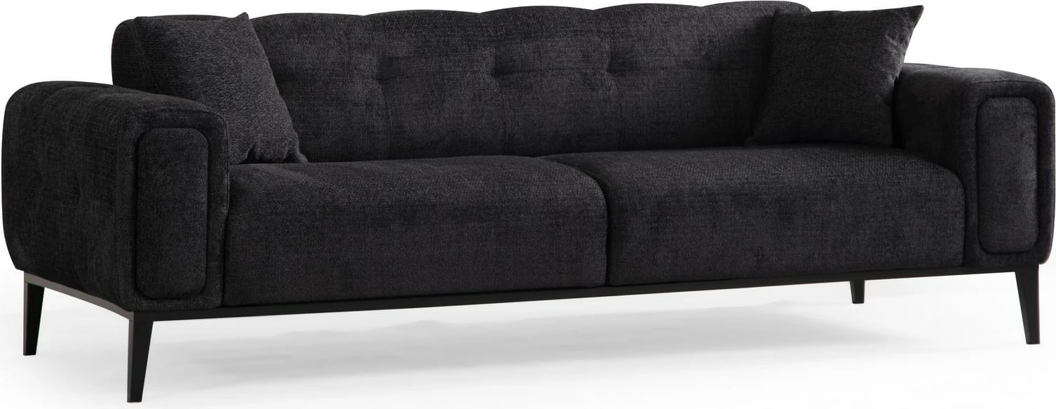 Divan-krevat treshe Athena, ngjyrë e zezë