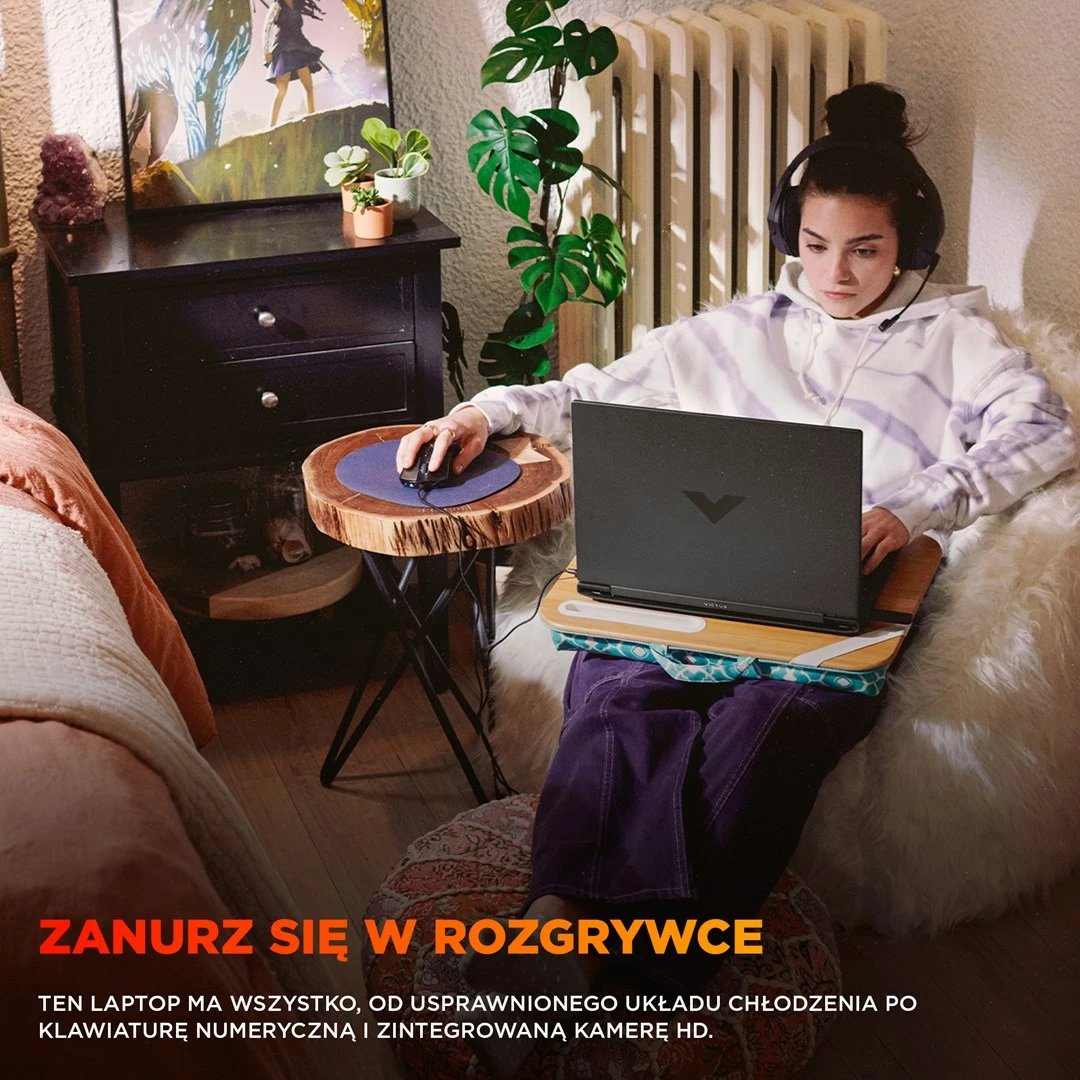 Laptop gaming HP Victus 15-fa2243nw, Intel Core i5-13420H, 16GB RAM, 512GB SSD, RTX 4050, 15.6" FHD, Gri