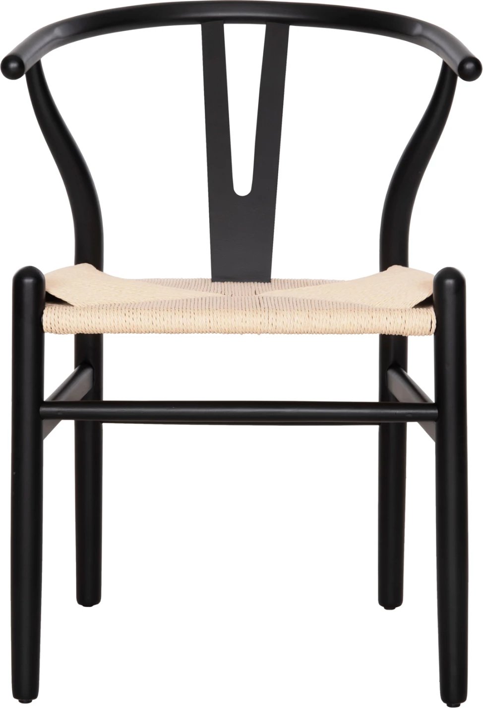 Karrige për ngrënie, dru ahu, ngjyrë e zezë-bezhë, FH8695.03, 54.5x53x75 cm