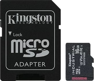 Kartelë memorie microSD Kingston SDCIT2/16GB, 16GB, Industrial, me adapter për SD