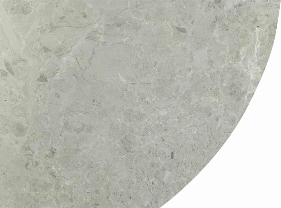 Tavolinë kafeje Caspian, ngjyrë gri me model mermeri latte, 120x60x43cm