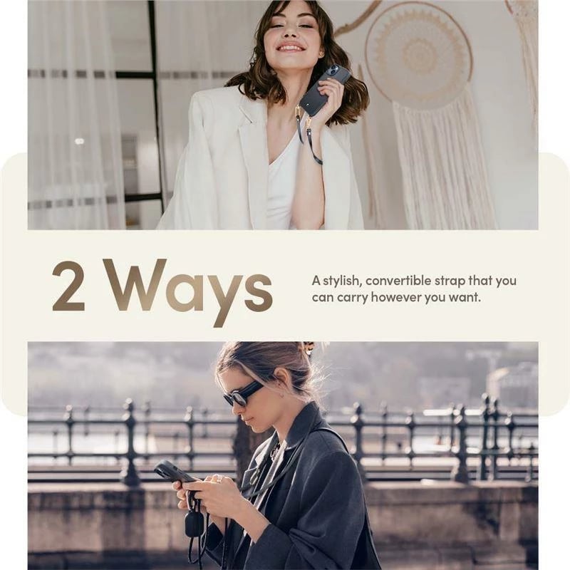 Mbështjellës Spigen Cyrill Classic Charm Mag për iPhone 14 Plus, MagSafe, i zi, me rrip