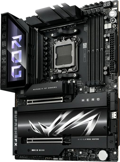 Pllakë amë Asus ROG Crosshair X870E Hero, Socket AM5, DDR5, PCIe 5.0, ATX, e zezë