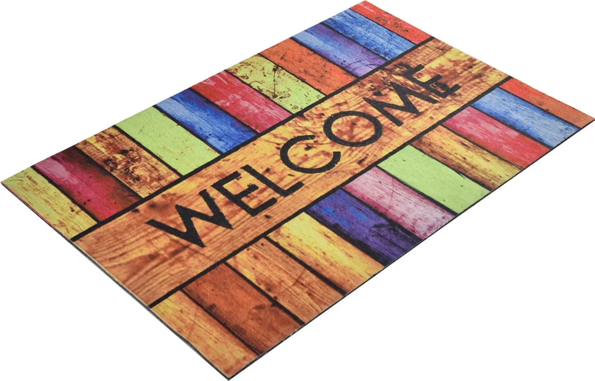 Shilte hyrëse PVC, shumëngjyrëshe, Welcome, 40x60cm