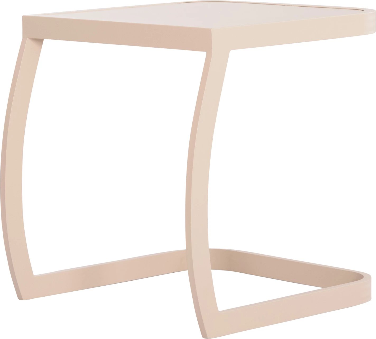 Tavolinë anësore për shezlong, alumin, ngjyrë shampanjë, RICKON FH6324.04, 45x48x49.5cm