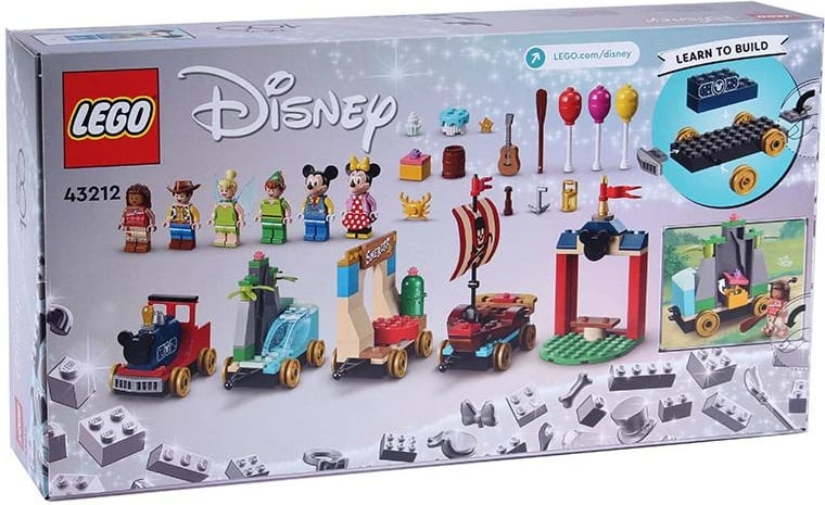 Set ndërtimi, LEGO, Disney Birthday Train 43212, 4+, tren lodër me vagona dhe figura, set