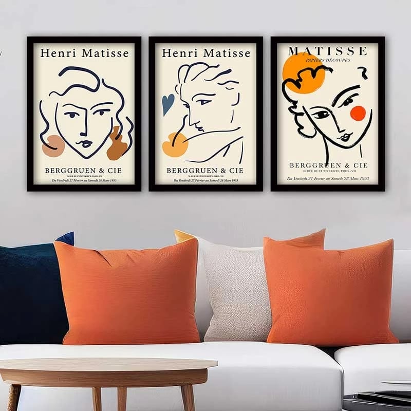 Pikturë dekorative me kornizë (3 copë), Wallity, 3SC_UN451418_3545