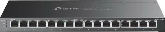 Switch TP-LINK TL-SG2016P, 16 porta gigabit, 8 PoE+, kasë metalike