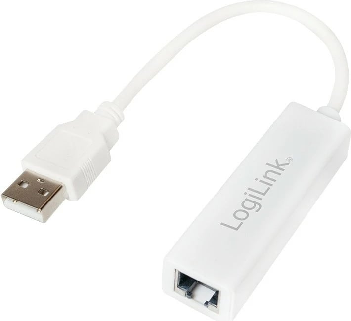 Adapter USB në RJ45 Fast Ethernet LogiLink UA0144B, i bardhë