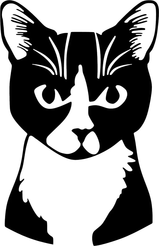 Aksesor dekorativ metalik për mur, mace, Wallity, Cat 10