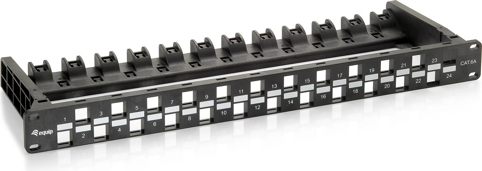Patch panel Equip 24-port Cat6a, 1U, i zi