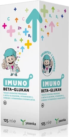 Suplement i lëngshëm ushqimor Yasenka Imuno Beta Glucan Junior, 125 ml