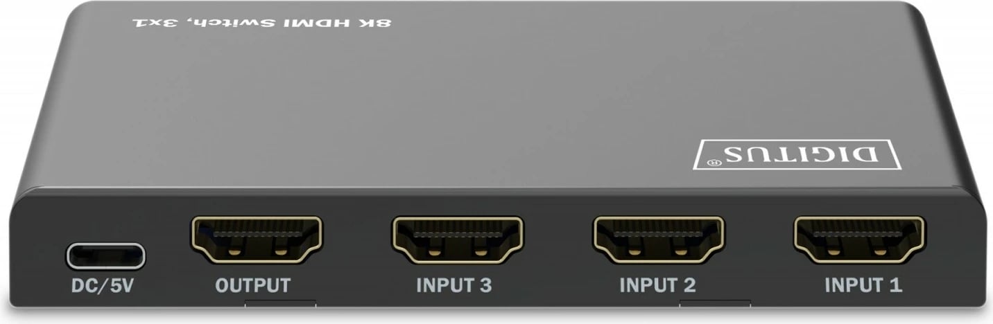 Switch HDMI 8K Digitus DS-55333 me telekomandë, 3 hyrje, 1 dalje, e zezë