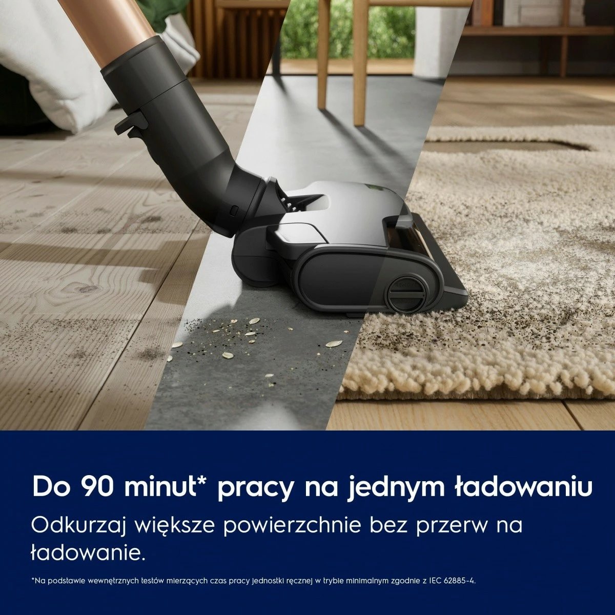 Fshesë me korrent vertikale pa kabllo, Electrolux, EP82AB25UG, 90 min bateri, depozitë 0.4 L, thithje 140, filtri palosur, me furçë PetPro+, gri