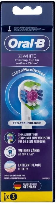 Kokë rezervë për furçë dhëmbësh elektrike Oral-B 3D White, 3 copë