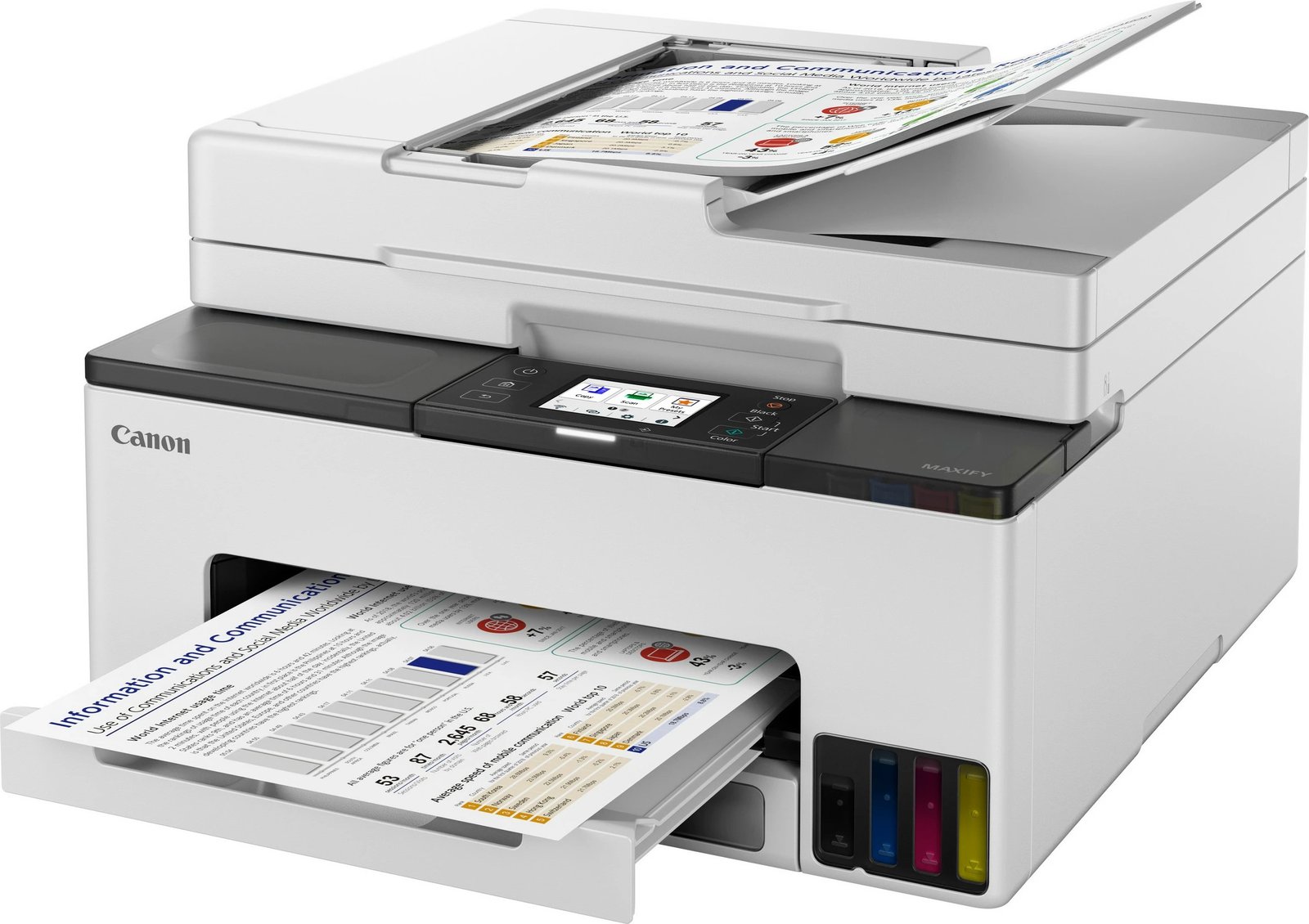 Printer Canon MAXIFY GX2050, Inkjet, Printim me ngjyra, 600 x 1200 DPI, Kopjim me ngjyra, A4, E zezë, E bardhë