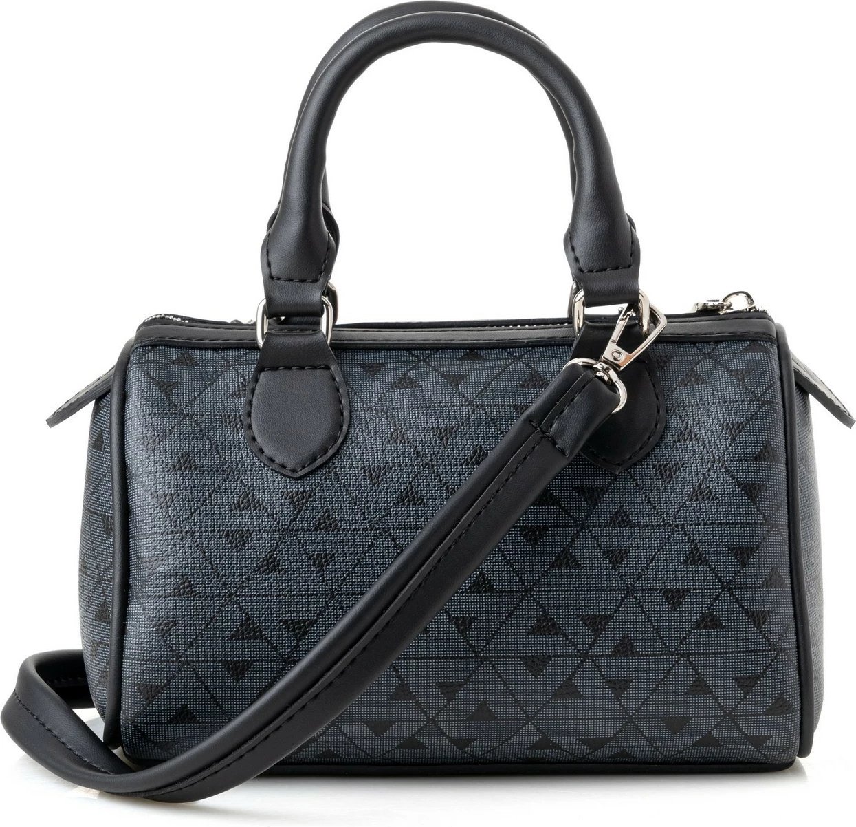 Çantë dore Vince Camuto Rimini, monogram, e zezë, burgundy
