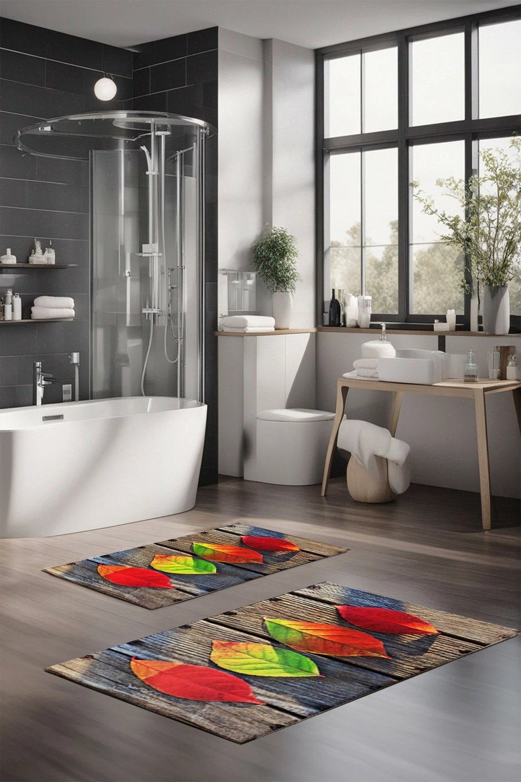 Set tapetash për banjo, 2 copë, shumëngjyrëshe, Mijolnir CT-5152