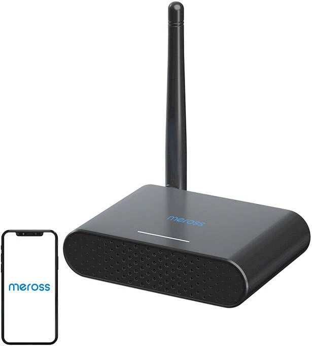 Kontrollues i mençur për derë garazhi Meross MSG200, HomeKit, Wi-Fi, i zi
