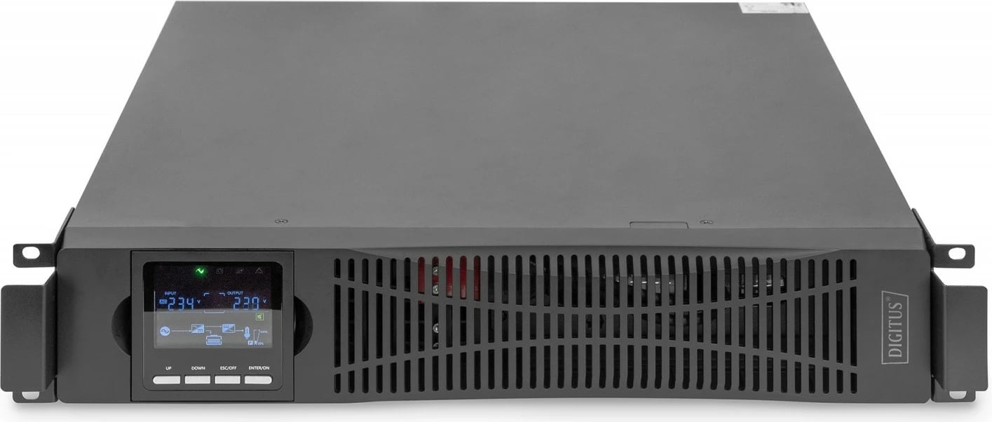 UPS online Digitus DN-170094, 1500VA/1500W, Rack 19", 3x12V/9Ah, 8xC13, LCD, i zi