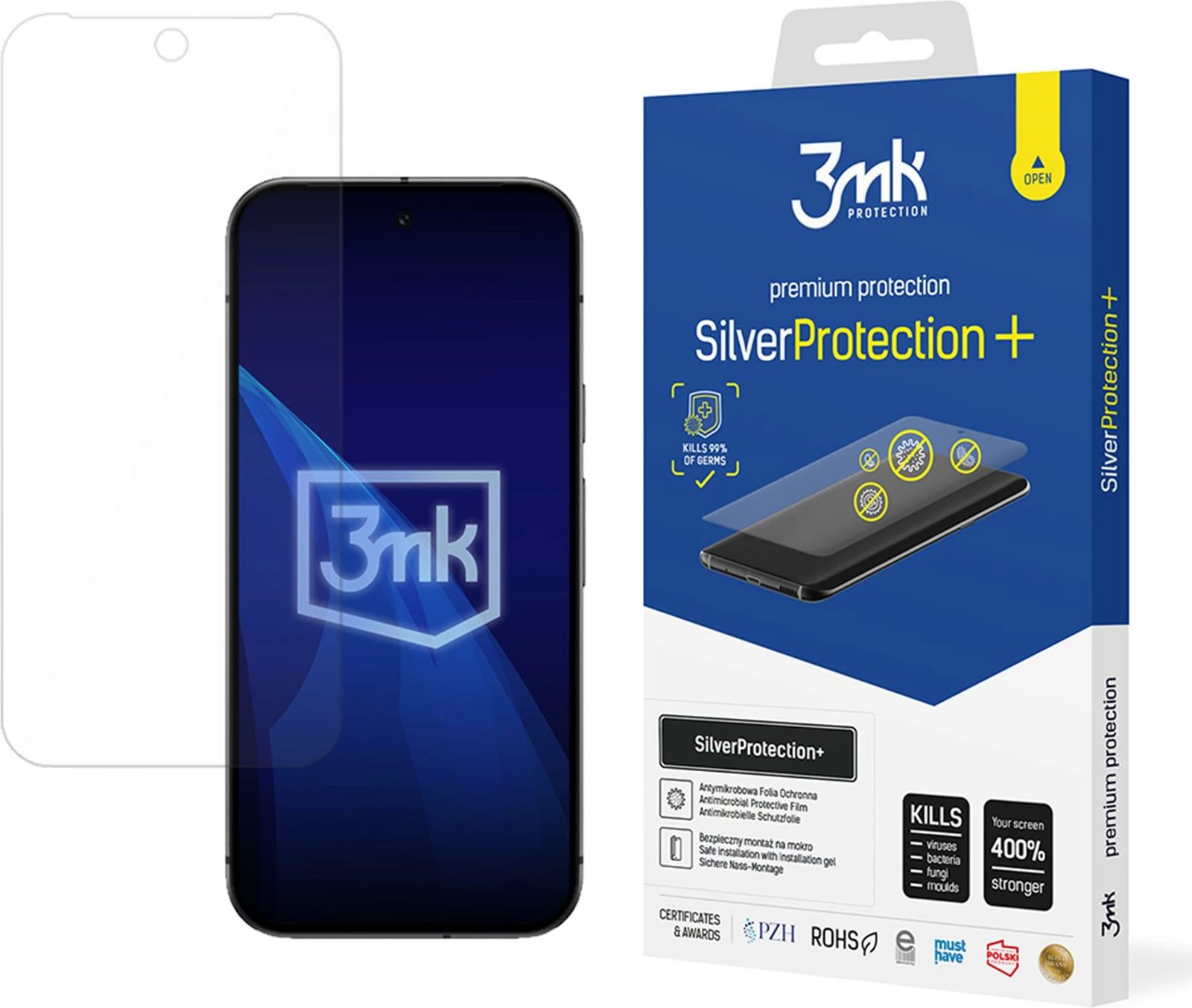 Mbështjellës antibakterial 3mk SilverProtection+ për Google Pixel 9A