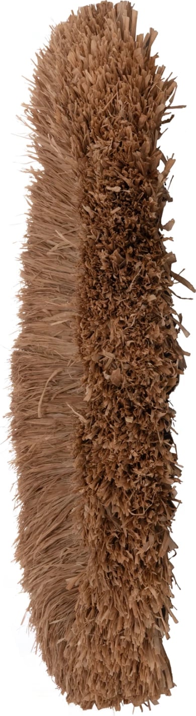 Pasqyrë muri ovale, kornizë fibra sisali, ngjyrë natyrale, FH4711, 95x60x15cm