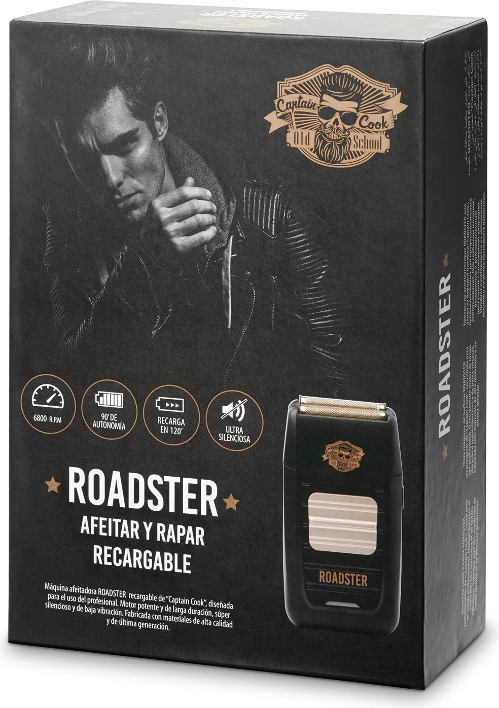 Makine rroje elektrike Eurostil Captain Cook Roadster 3W, 1 copë, e zezë