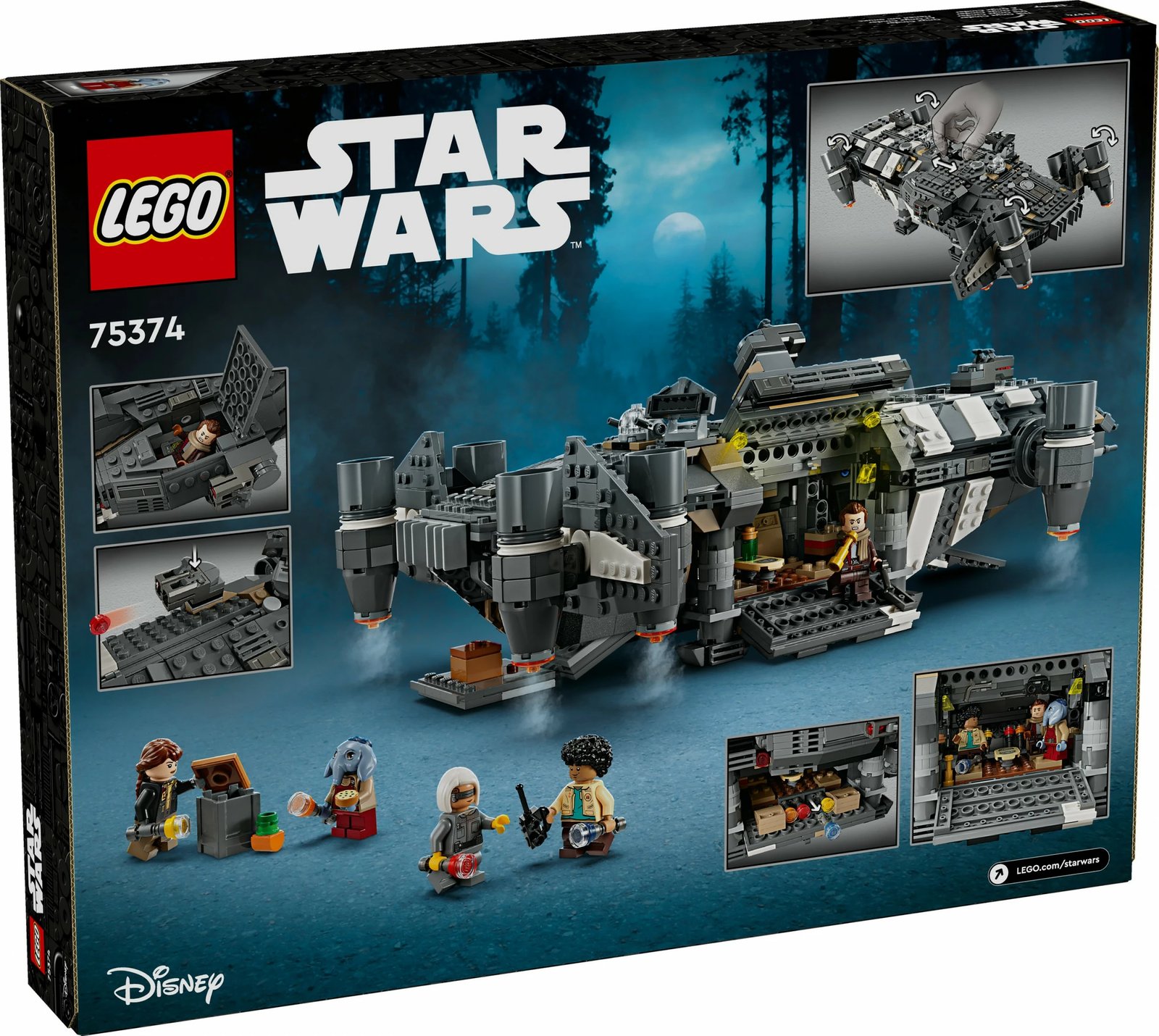 Set ndërtimi LEGO Star Wars The Onyx Cinder 75374, 1325 pjesë, multikolor