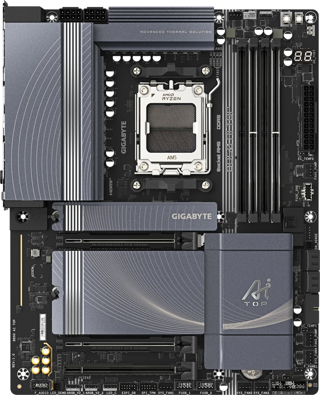 Pllakë amë Gigabyte B850 AI TOP, AM5