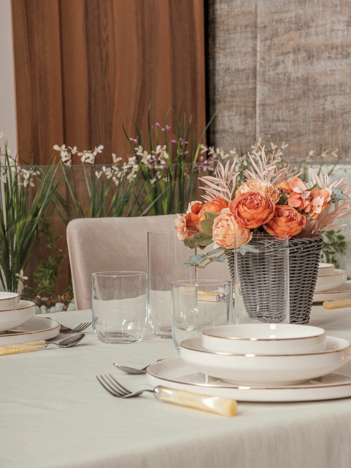 Mbulesë tavoline L'essentiel, e thjeshtë, 160, ngjyrë krem