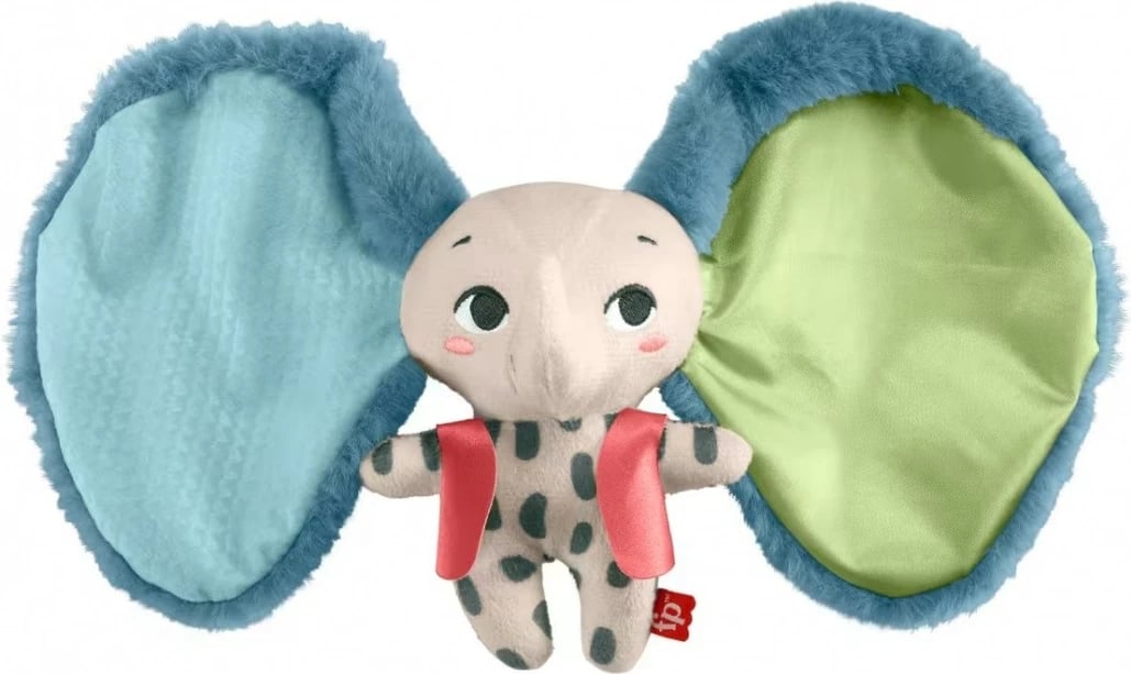Lodër pelushi Fisher Price Planet Friends Elefant Big Ears, shumëngjyrëshe