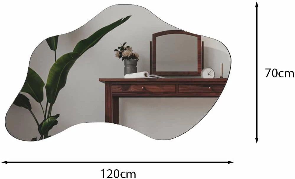 Pasqyrë Skye Decor, Azeila, ngjyrë e zezë, 60x120x2.2cm