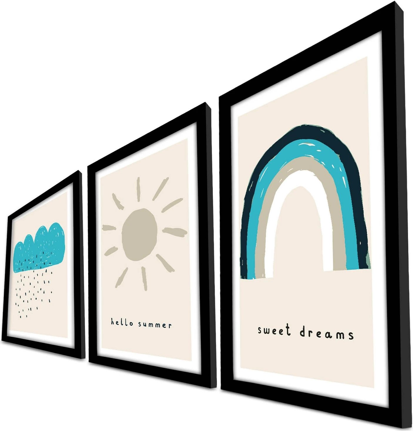 Pikturë dekorative me kornizë MDF (3 pjesë), Wallity, 3P3853SCT-002