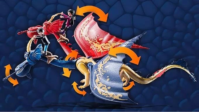 Set lodrash Playmobil Dragons: The Nine Realms, Wu & Wei dhe Jun, 40 pjesë