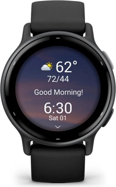 Smartwatch Garmin vivoactive 5, ekran AMOLED, rrip silikoni, i zi