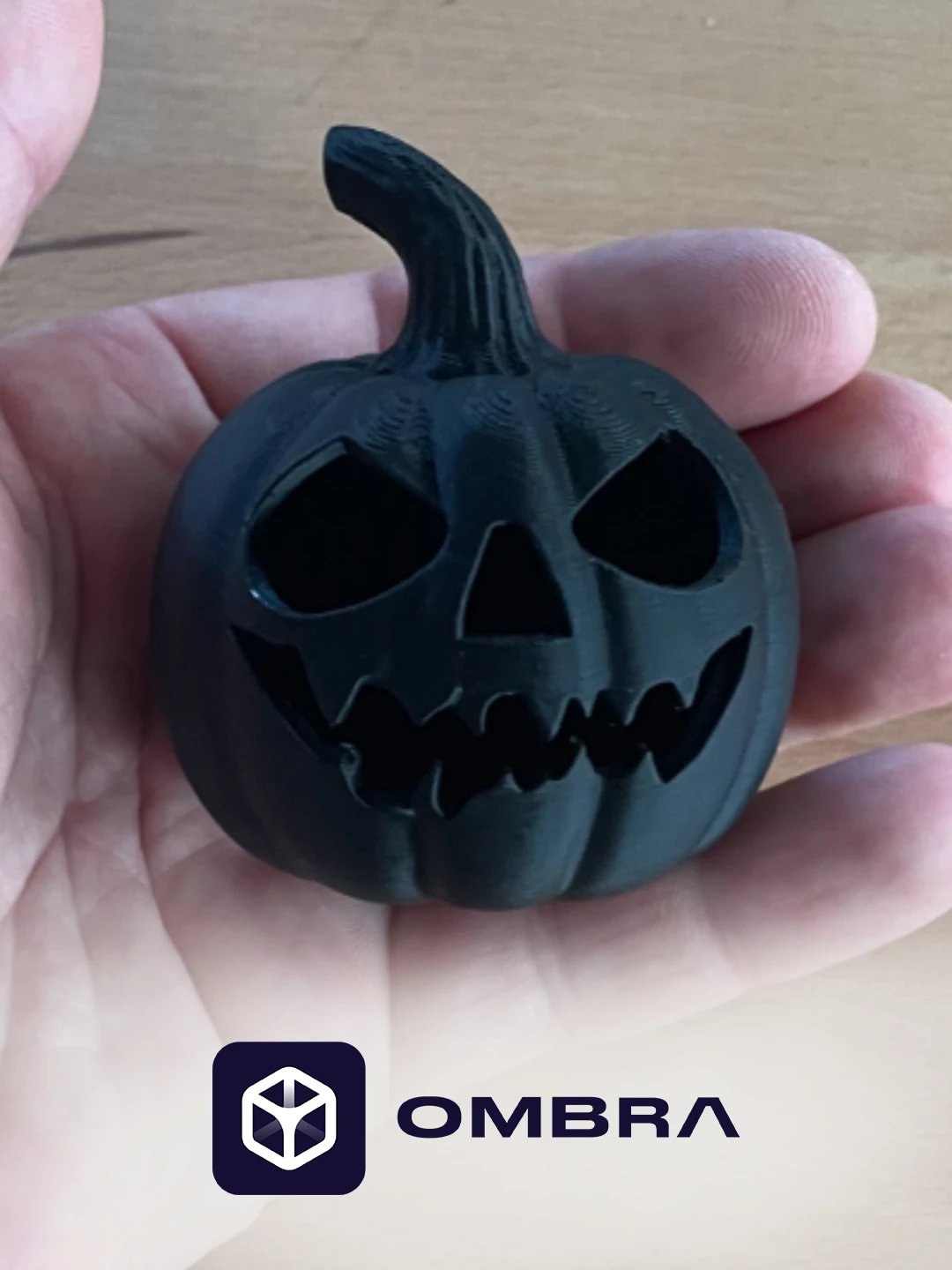 Dekor për Halloween në stil Kungull "Pumpking Small"- e zezë