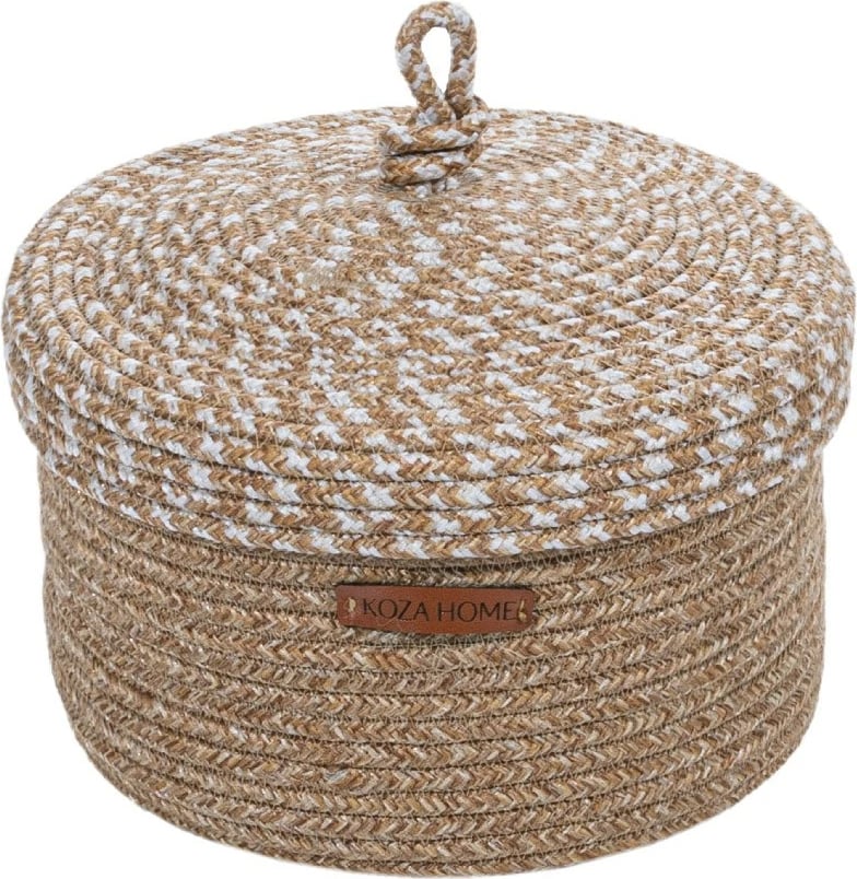 Kuti dekorative, e punuar me dorë, pambuk natyral, Aberto Design, 25x15cm