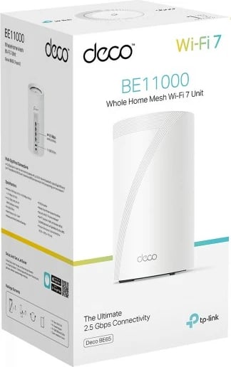 Mesh sistem TP-Link Deco BE65, WiFi 7, 11000 Mbps, i bardhë