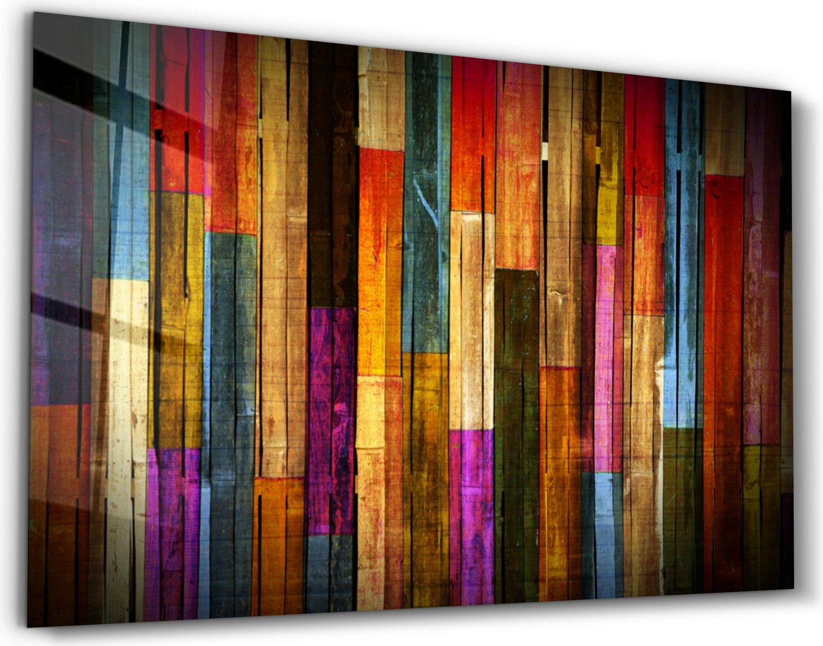 Pikturë dekorative prej xhami të temperuar, shumëngjyrëshe, OGLS-1099, 46x72 cm