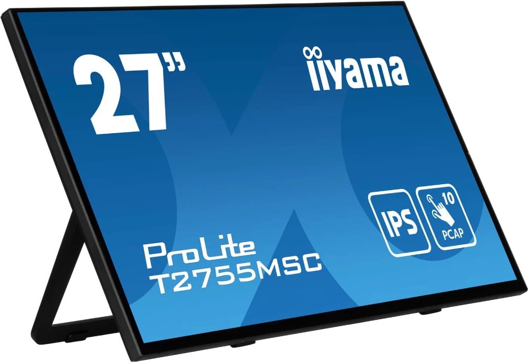 monitor me prekje, iiyama ProLite T2755MSC, 27 inç IPS, PCAP 10-pika, e zezë