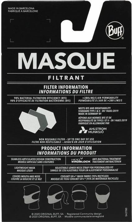 Maskë filtruese Buff, unisex, azir multi