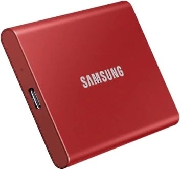 SSD portabël Samsung T7, 2TB, USB 3.2, i kuq