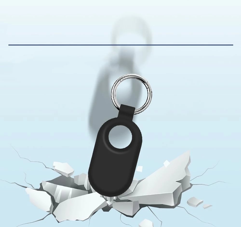 Mbështjellës Tech-Protect Icon për Samsung Galaxy SmartTag 2, Silikon, E zezë, 2 copë